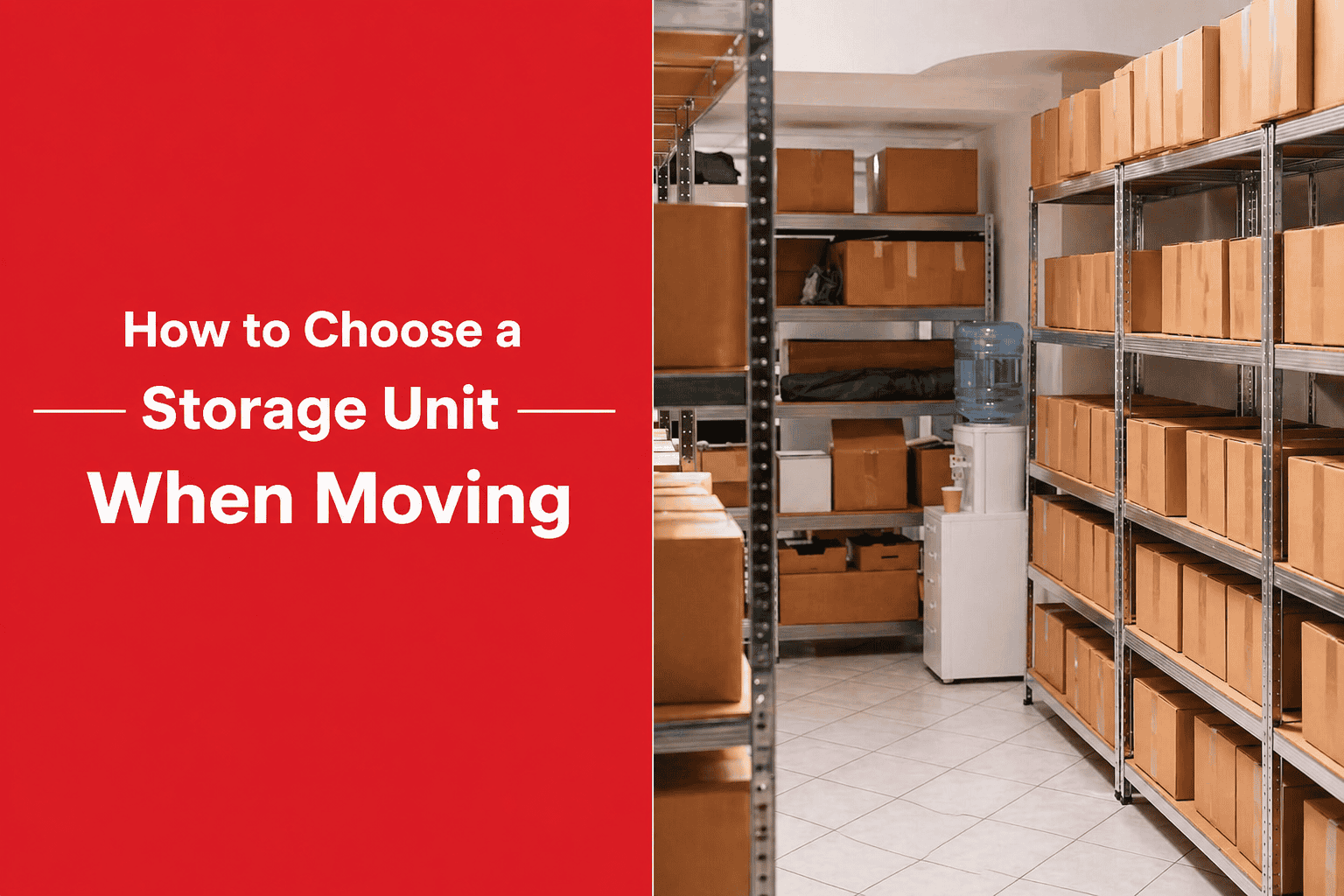 How to Choose a Storage Unit When Moving: Size, Climate Control, and Full-Service vs. Self-Storage