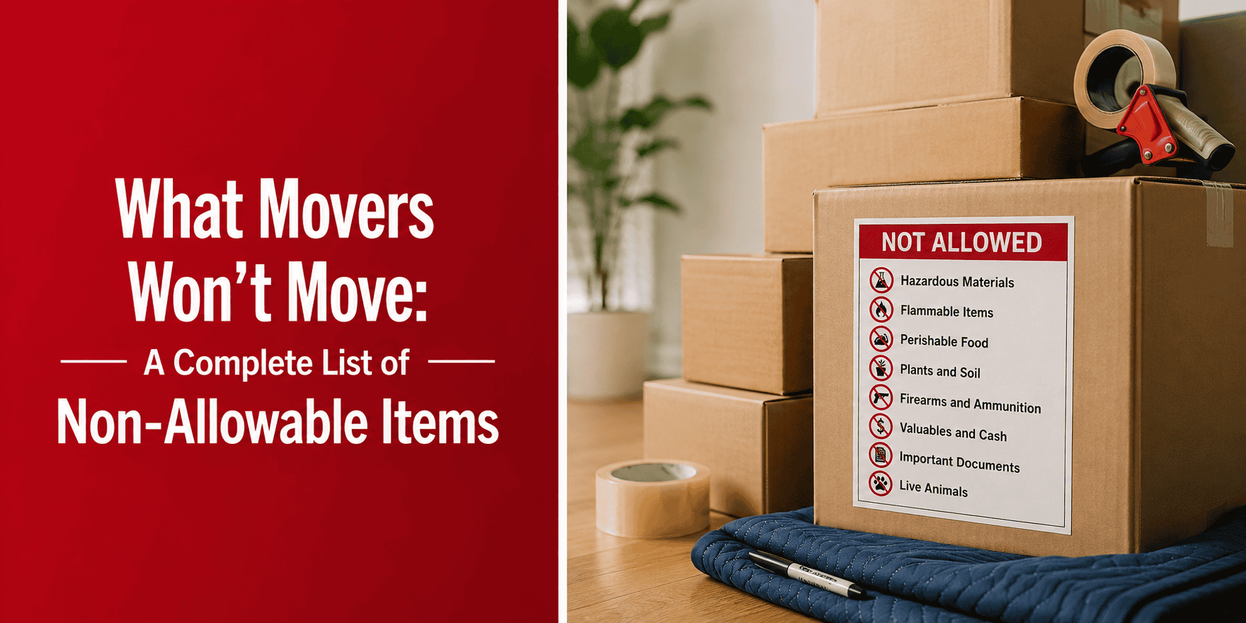 What Movers Won't Move: A Complete List of Non-Allowable Items